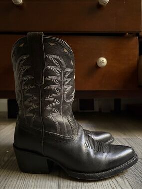 Tecovas Black Leather Western Cowboy Boots - Women’s